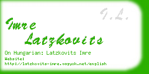 imre latzkovits business card